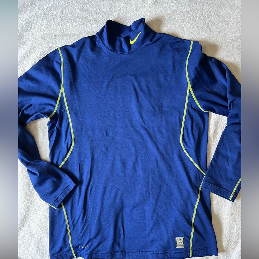 Mens Nike tour performance top blue size large